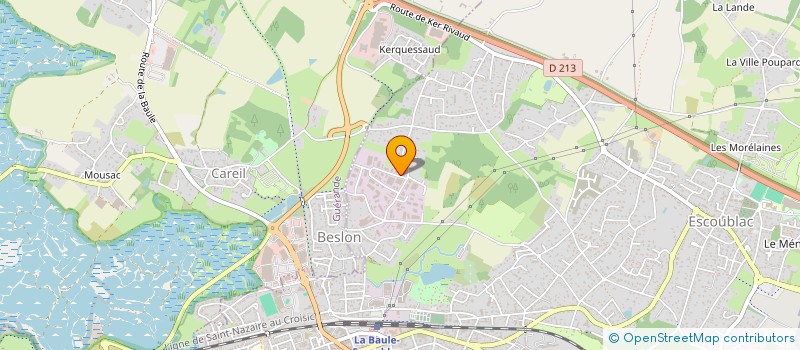 localisation de l'entreprise GENIE ELECTRICITE ECLAIRAGE CHAUFFAGE  LA BAULE-ESCOUBLAC