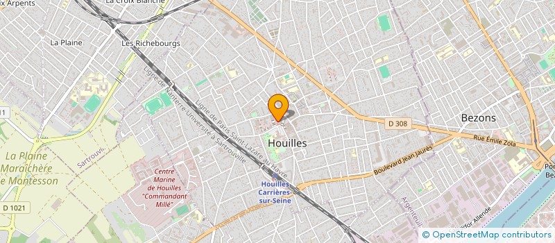 localisation de l'entreprise GENIE FRANCE ECHAFAUDAGE  HOUILLES