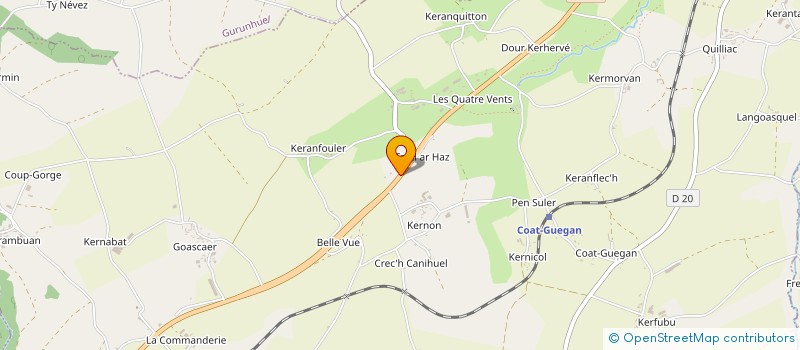 localisation de l'entreprise GENIE FROID SERVICES  PONT-MELVEZ