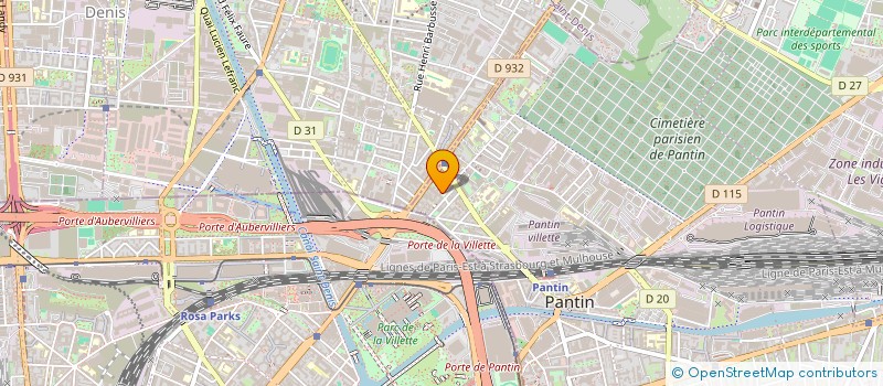 localisation de l'entreprise GENIE INFORMATIQUE  PANTIN