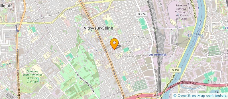 localisation de l'entreprise GENIE THERMIQUE HABITAT à VITRY-SUR-SEINE