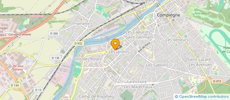 localisation de l'entreprise GENIE360  COMPIEGNE