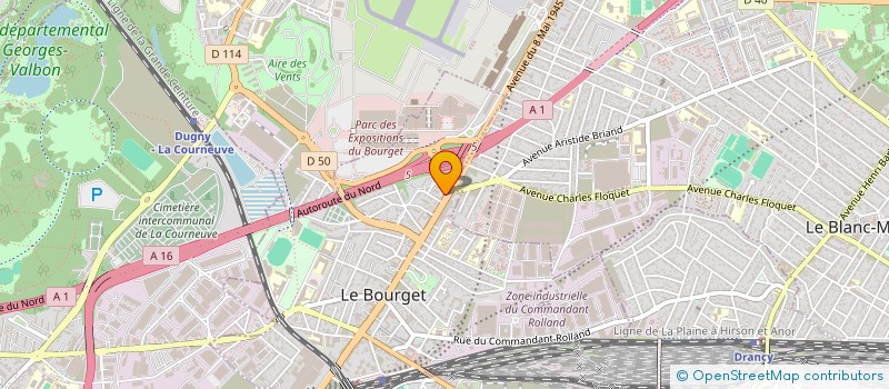 localisation de l'entreprise GENIEISO à LE BOURGET