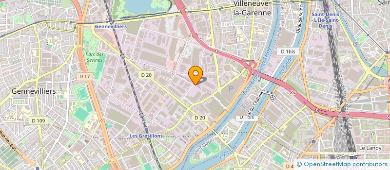 localisation de l'entreprise GENIFIBRES à VILLENEUVE-LA-GARENNE