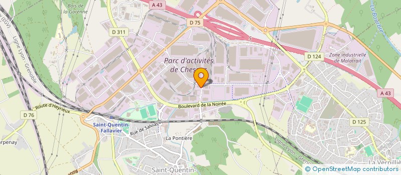 localisation de l'entreprise GENILOG à SAINT-QUENTIN-FALLAVIER