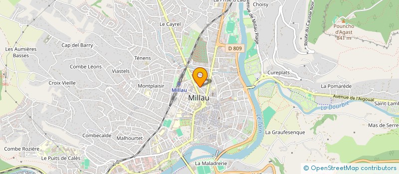 localisation de l'entreprise GENISIA à MILLAU