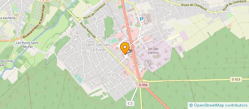 localisation de l'entreprise GENITHERM à SAINT-GERVAIS-LA-FORET