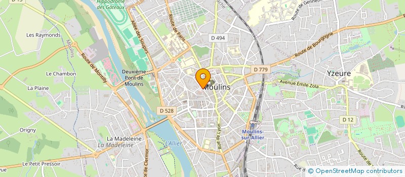 localisation de l'entreprise GENIUM à MOULINS