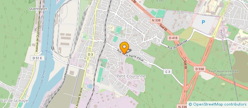 localisation de l'entreprise GENIUMS à PETIT-COURONNE