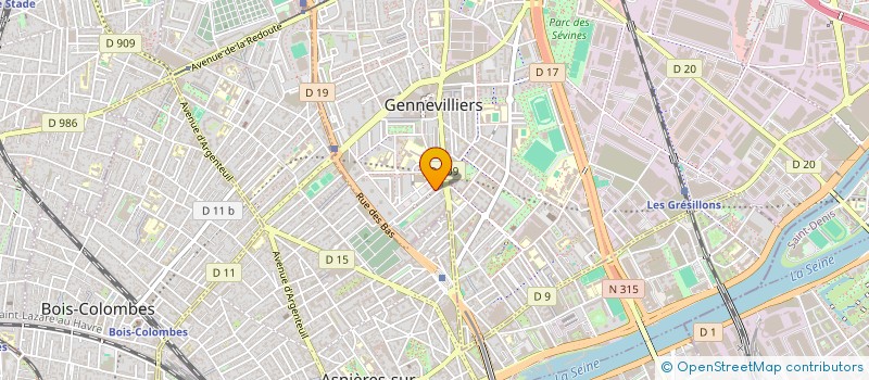 localisation de l'entreprise GENNEVILLIERS SOCCER à GENNEVILLIERS