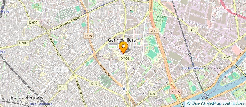 localisation de l'entreprise GENNEVILLIERS TRANSP DISTRI SCE à GENNEVILLIERS