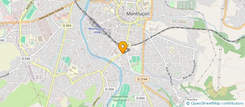 localisation de l'entreprise GENORA  MONTLUCON