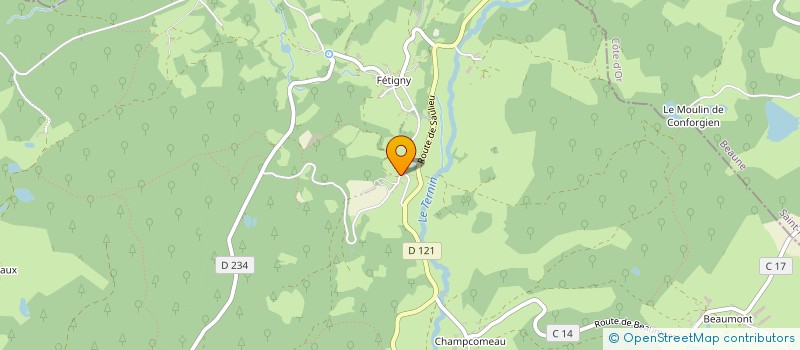 localisation de l'entreprise GENOUVRIER VIET INDIVISION  ALLIGNY-EN-MORVAN