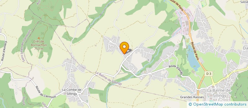 localisation de l'entreprise GENS DU VOYAGE EN HAUTE SAVOIE à LA BALME-DE-SILLINGY