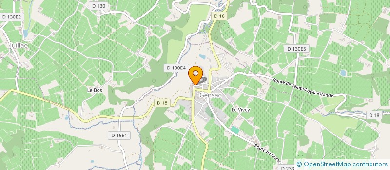 localisation de l'entreprise GENSAC AMITIES ET LOISIRS  GENSAC