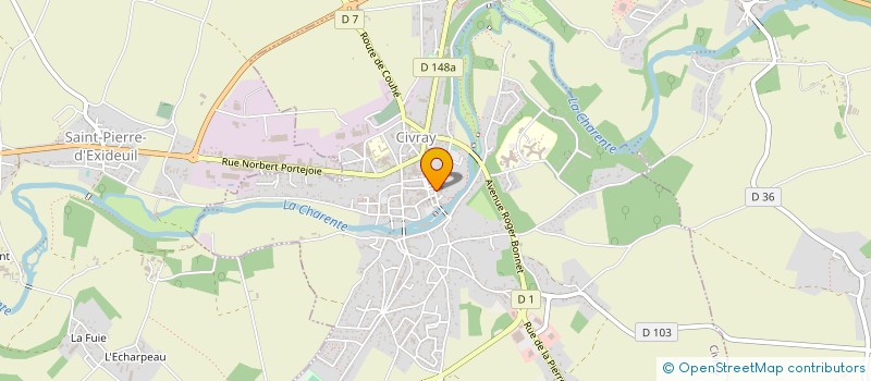 localisation de l'entreprise GENTILS ET CIE à CIVRAY