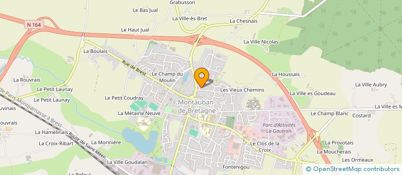 localisation de l'entreprise GENTY AND CO  MONTAUBAN-DE-BRETAGNE