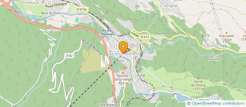 localisation de l'entreprise GENTY - BROSSET à AX-LES-THERMES