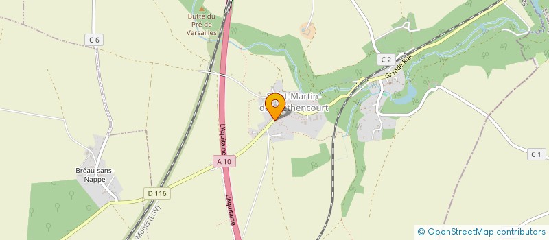 localisation de l'entreprise GENTY COUVERTURE  SAINT-MARTIN-DE-BRETHENCOURT