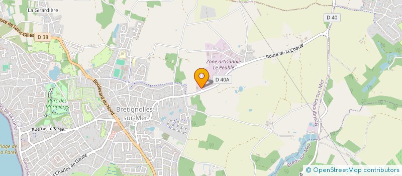 localisation de l'entreprise GENUS à BRETIGNOLLES-SUR-MER