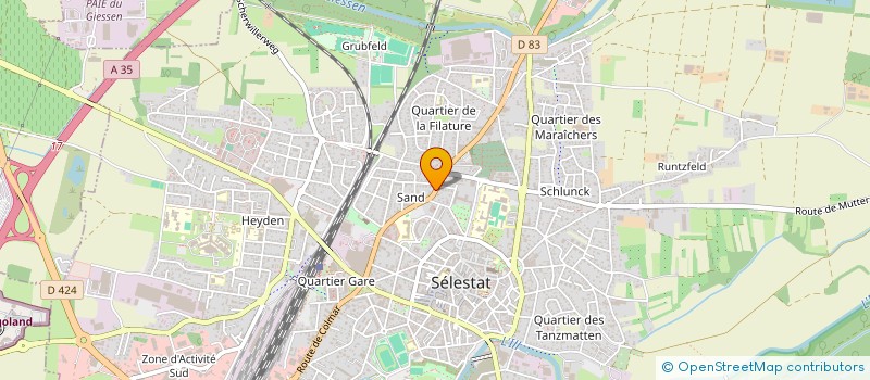 localisation de l'entreprise GENY INTERIM à SELESTAT