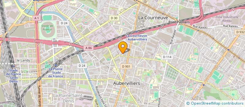 localisation de l'entreprise GEO BAT  LA COURNEUVE