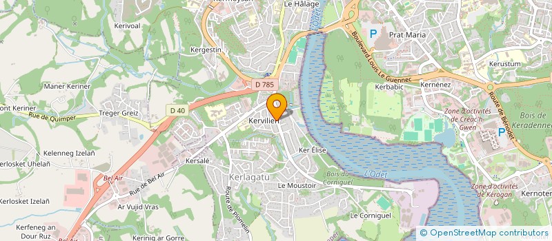 localisation de l'entreprise GEO BIO ELECTRICITE à QUIMPER