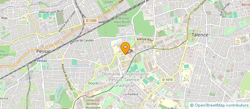 localisation de l'entreprise GEO'DYN : ASSOCIATION DES ETUDIANTS DE L'INSTITUT E.G.I.D à PESSAC