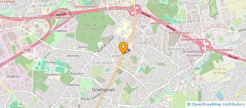 localisation de l'entreprise GEO METROPOLE SAS DE GEOMETRES EXPERTS à GRADIGNAN
