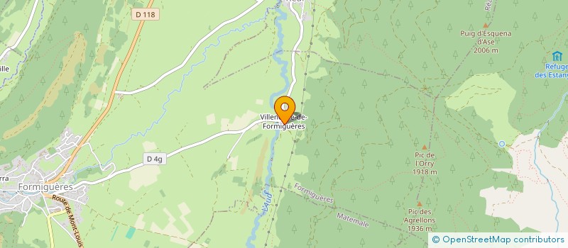 localisation de l'entreprise GEO PYRENEES  FORMIGUERES