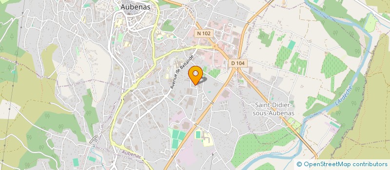 localisation de l'entreprise GEO SIAPP SOCIETE D EXERCICE LIBERAL DE GEOMETRES EXPERTS  AUBENAS