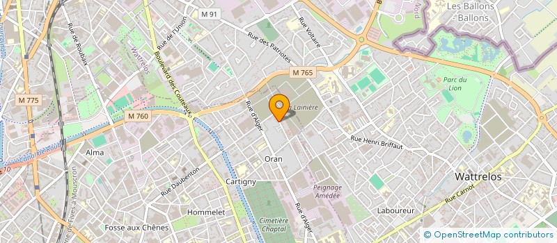 localisation de l'entreprise GEO-TECTION à ROUBAIX