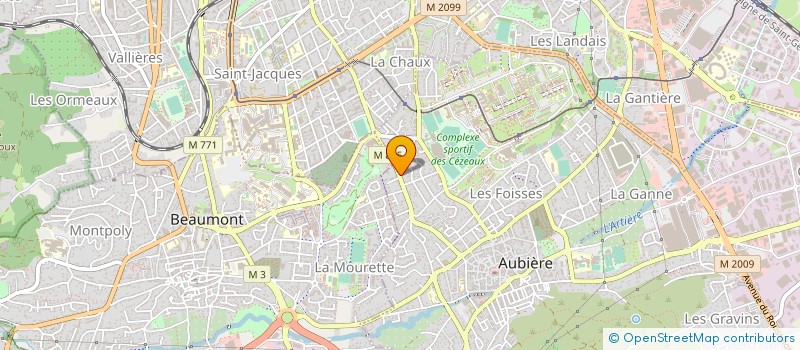 localisation de l'entreprise GEO TOPO AURA à AUBIERE