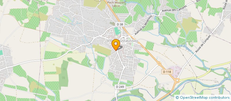 localisation de l'entreprise GEOCAR à VILLEMOUSTAUSSOU