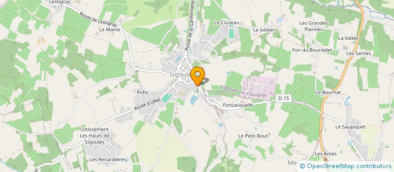 localisation de l'entreprise GEOCOMP à SIGOULES-ET-FLAUGEAC