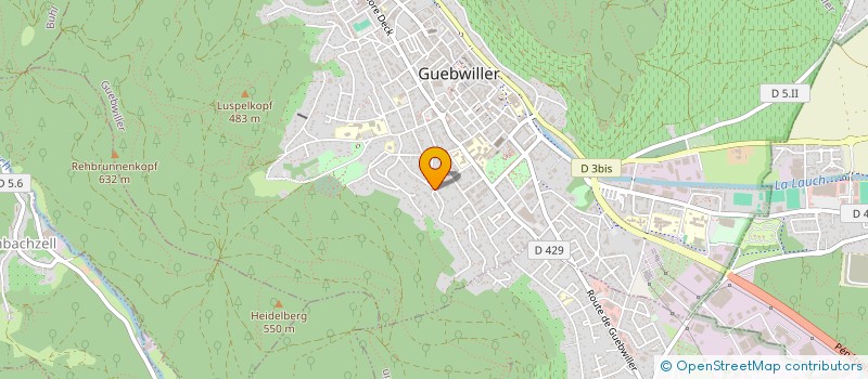 localisation de l'entreprise GEODE  GUEBWILLER