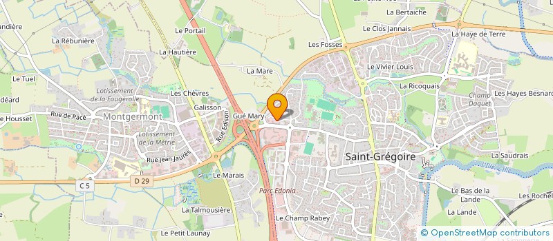 localisation de l'entreprise GEODIFFUSION à SAINT-GREGOIRE
