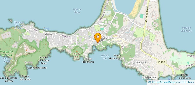 localisation de l'entreprise GEODINE à HYERES