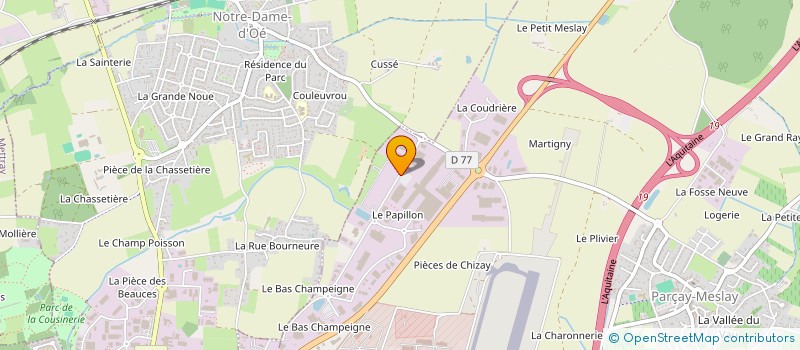 localisation de l'entreprise GEODIS D&E LOIRET à PARCAY-MESLAY