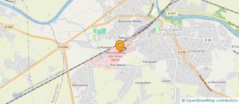 localisation de l'entreprise GEODRILL FORAGE & GEOTHERMIE à SAINT-SULPICE-LA-POINTE