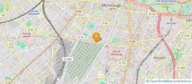 localisation de l'entreprise GEODYNAMIQUE ET STRUCTURE à MONTROUGE