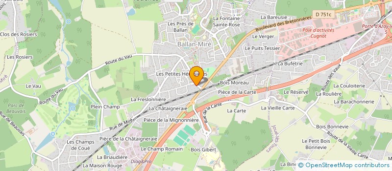 localisation de l'entreprise GEOFFON  BALLAN-MIRE