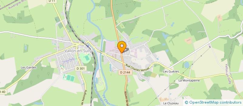 localisation de l'entreprise GEOFFROY  VALLON-EN-SULLY