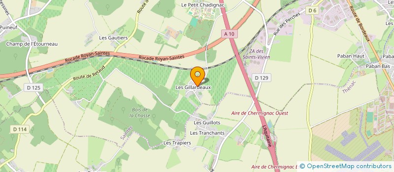 localisation de l'entreprise GEOFFROY F.V.  SAINTES