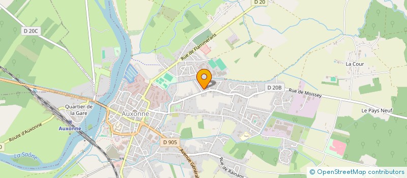 localisation de l'entreprise GEOGANE à AUXONNE