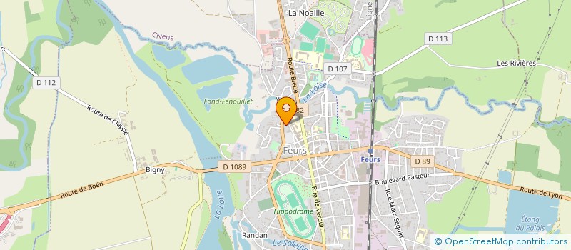 localisation de l'entreprise GEOGARANTS GEOMETRES EXPERTS ASSOCIES à FEURS