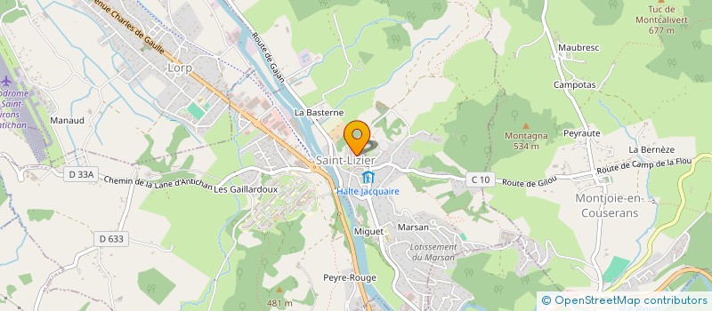localisation de l'entreprise GEOLAND INTERNATIONAL ARIEGE - MIDI PYRENEES à SAINT-LIZIER