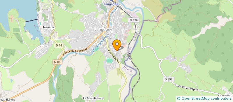 localisation de l'entreprise GEOLENE à LANGOGNE
