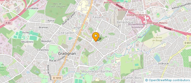 localisation de l'entreprise GEOM3D à GRADIGNAN