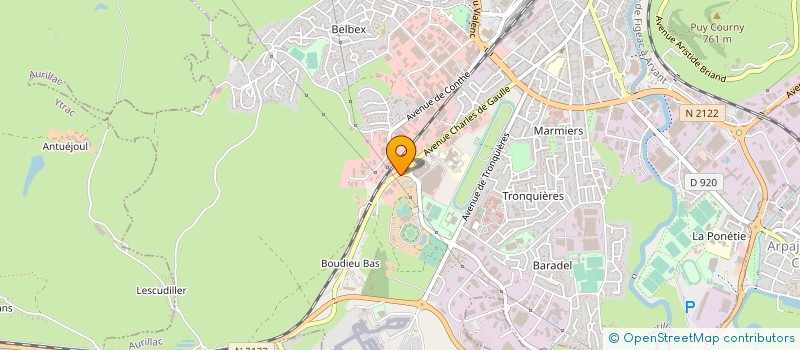 localisation de l'entreprise GEOMETRE-EXPERT TERRA à AURILLAC